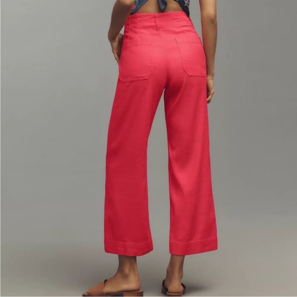 Anthropologie Pink Wide Leg Pants - Picture 2 of 2